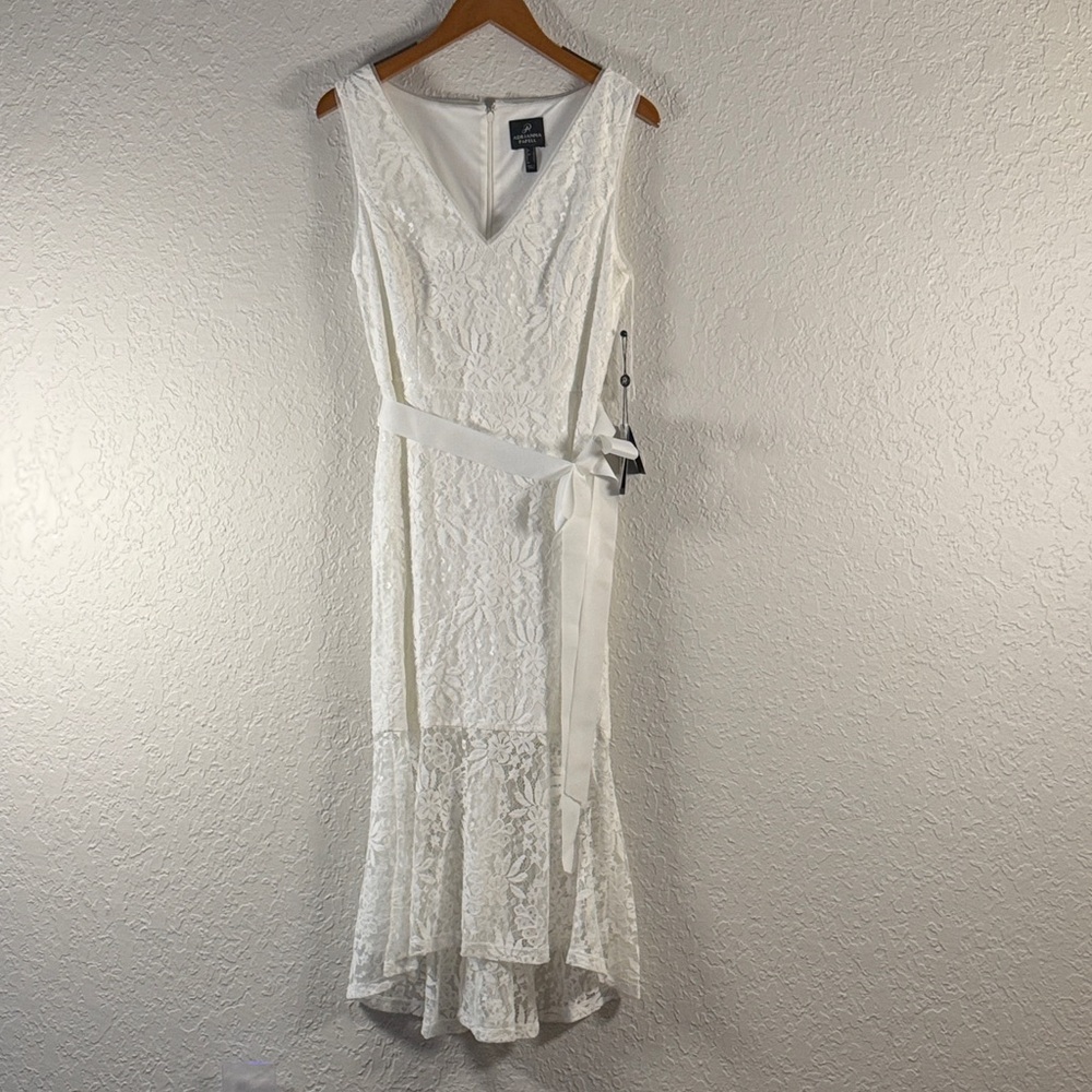 Adrianna Papell Ivory High Low Dress